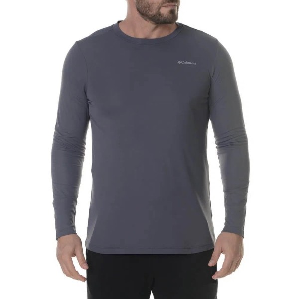 Camiseta Columbia Neblina Manga Longa Masculina - Cinza
