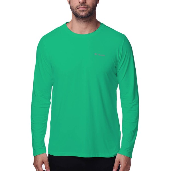Camiseta Columbia Neblina Manga Longa Masculina - Verde
