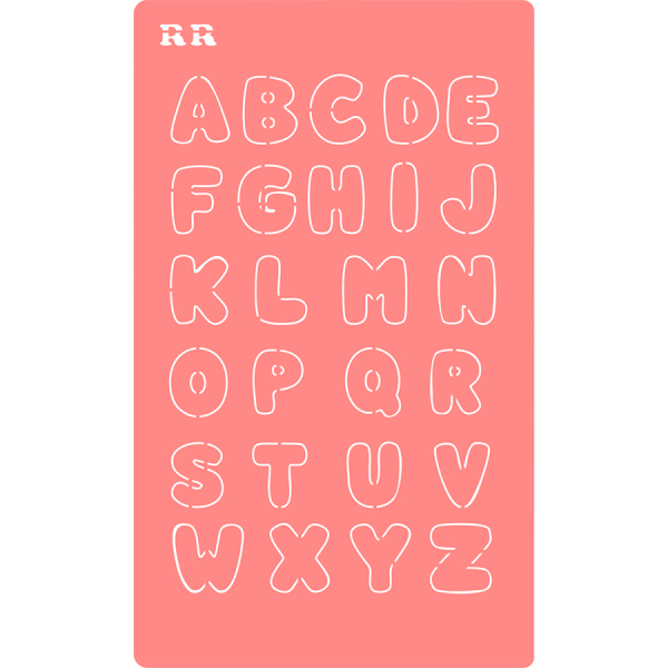 Stencil Biscoito Alfabeto 3050 RR CORTADORES