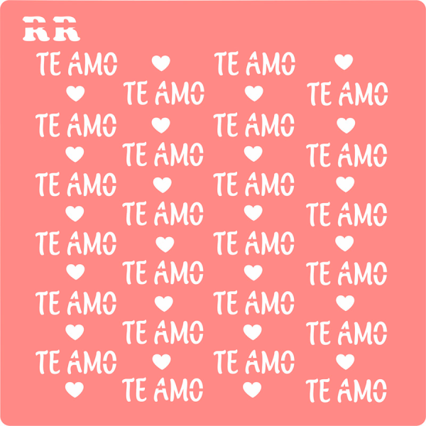 Stencil Biscoito Fundo Te Amo 4124 RR CORTADORES