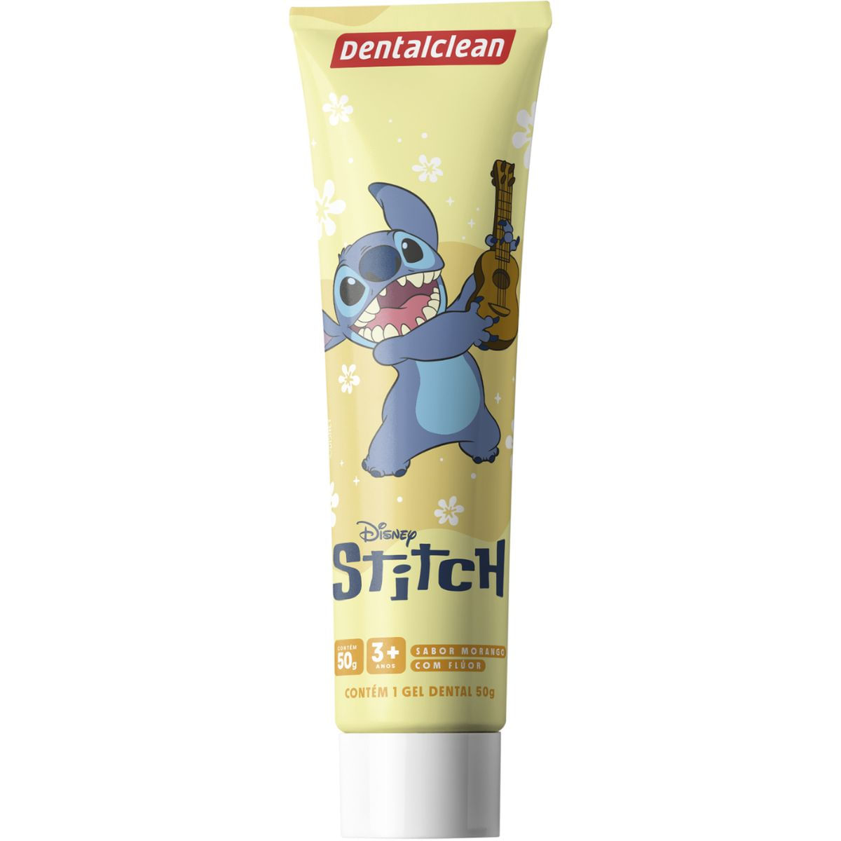Encontraproduto.com.br - 3X GEL DENTAL INFANTIL STITCH SABOR MORANGO 50G -DENTALCLEAN