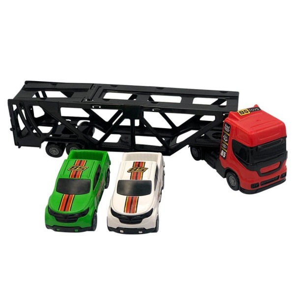 Encontraproduto.com.br - Mini Caminhão Cegonheiro De Brinquedo Com 2 Carrinhos - Vermelho