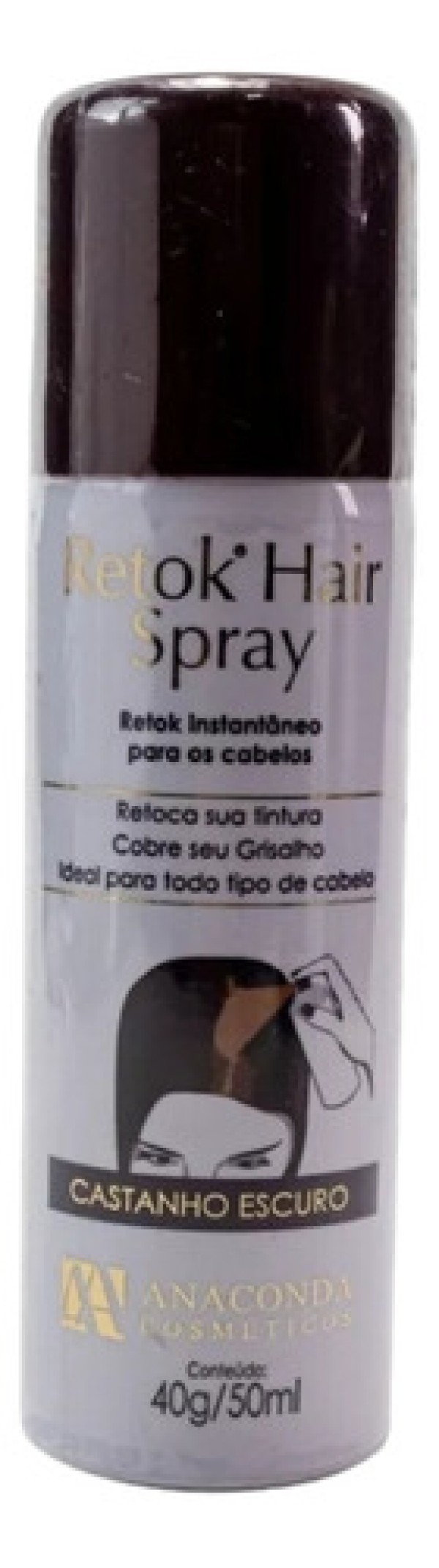 Spray Anaconda Retok Hair Castanho Escuro 50ml
