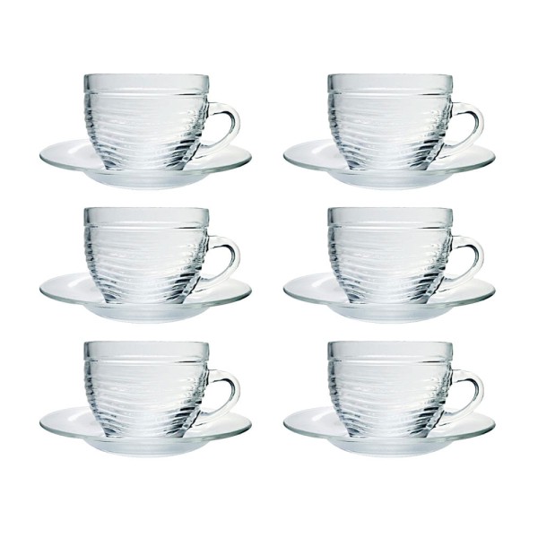 Encontraproduto.com.br - Conjunto 6 Xícaras de Chá de Vidro 200ml Crystal Wheaton