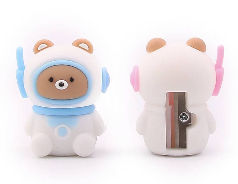 Apontador Ursinho Astronauta Com Borracha 1 Unidade Space Travel Mania