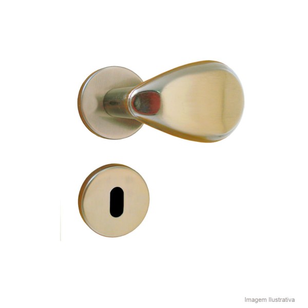 Encontraproduto.com.br - Fechadura interna de aço zamac Taco Golf 1072 com roseta bronze latonada Aliança