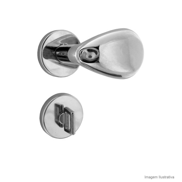 Encontraproduto.com.br - Fechadura para banheiro de aço zamac Taco Golf com roseta cromada Aliança
