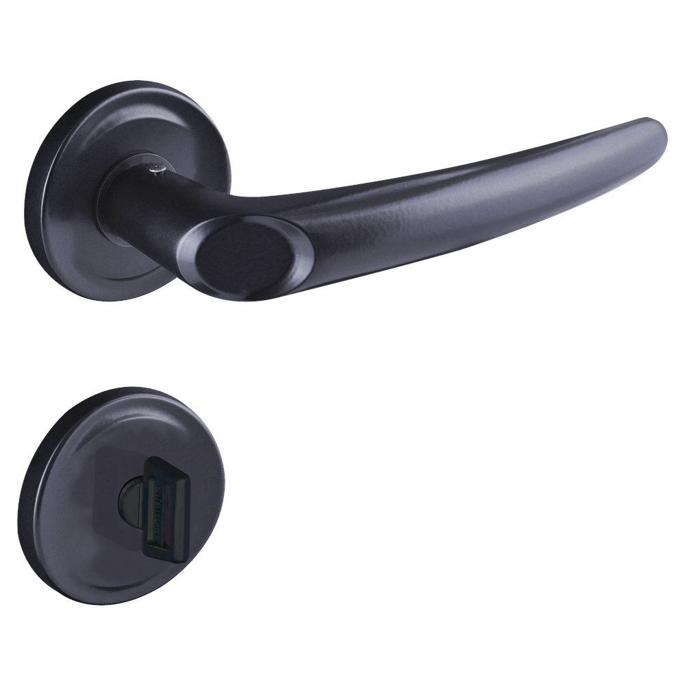 Encontraproduto.com.br - Fechadura Aliança Joy roseta F-2800/63 banheiro preto fosco