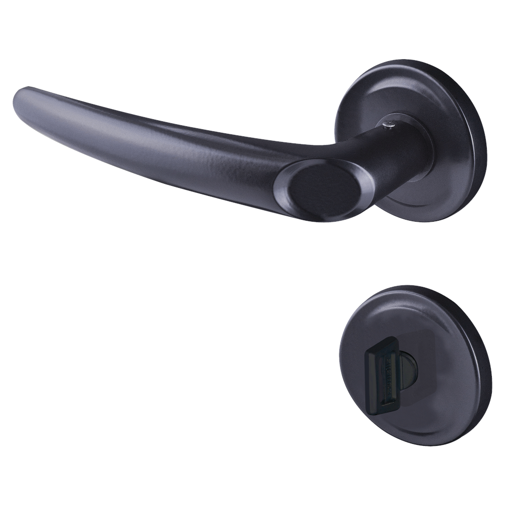 Encontraproduto.com.br - Fechadura Aliança Joy roseta F-2800/63 banheiro preto fosco