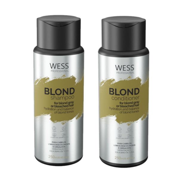 Encontraproduto.com.br - Kit Wess Blond Shampoo + Condicionador 250ml