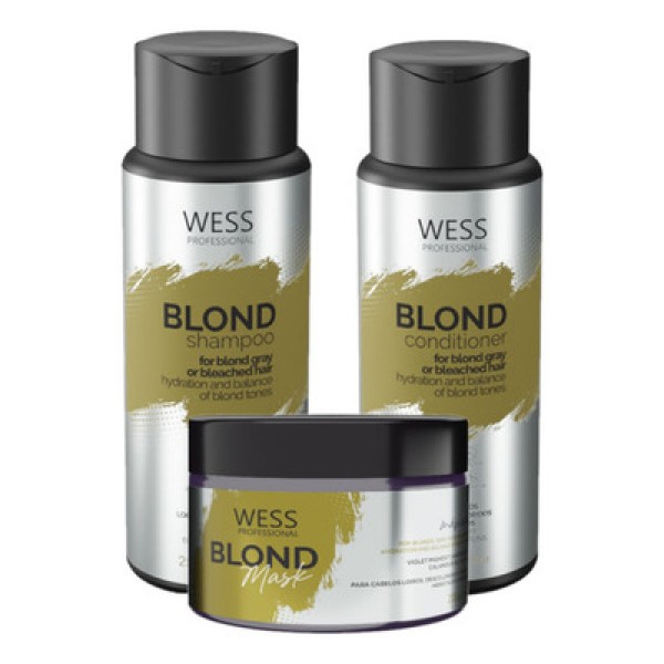 Encontraproduto.com.br - Kit Wess Blond SH 250ml + Cond 250ml  + Mask 200ml