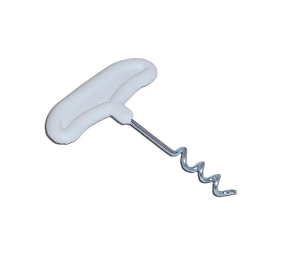 Encontraproduto.com.br - Saca Rolhas Cicley Cabo Plástico Branco 9cm