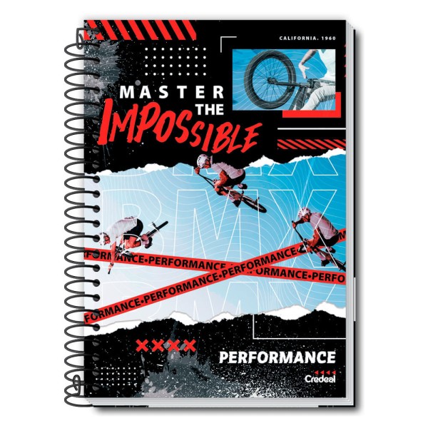 Encontraproduto.com.br - Caderno Universitário Masculino Performance 80F/1 Matéria Credeal