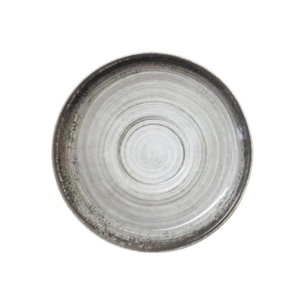Encontraproduto.com.br - Xícara para chá com pires em porcelana Schmidt Esfera 200ml cinza