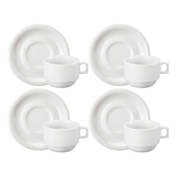Xicara Chá Com Pires 200 Ml Porcelana Schmidt