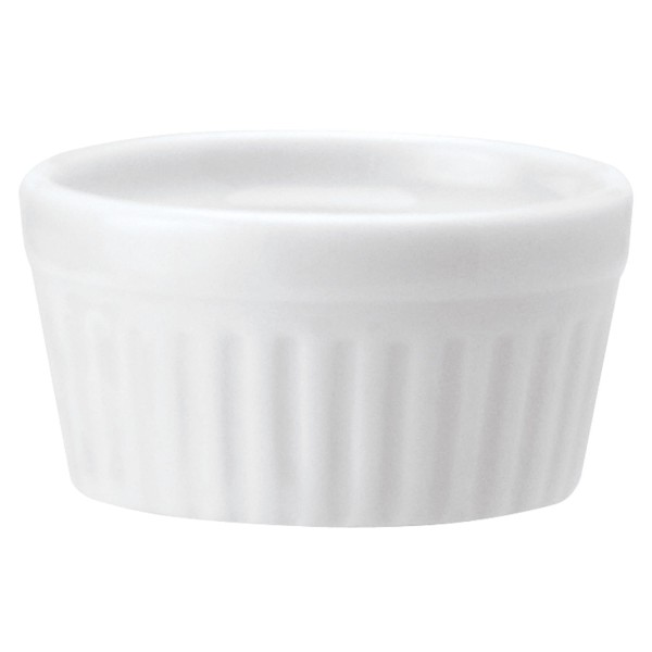 Encontraproduto.com.br - Forma Redonda Canelada Alta Schmidt 50 ml de Porcelana 5,6 cm