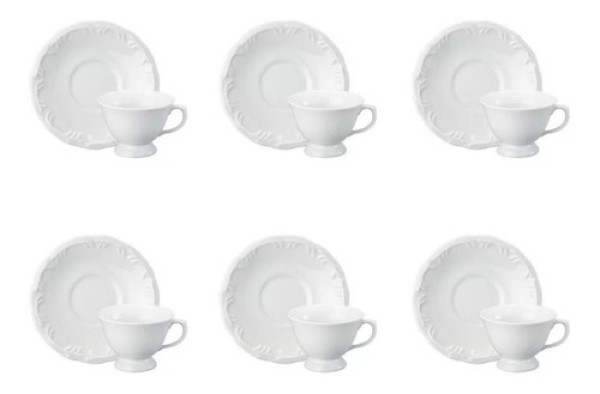 Encontraproduto.com.br - Xícara Chá Com Pé Pomerode Porcelana 200 Ml Schmidt