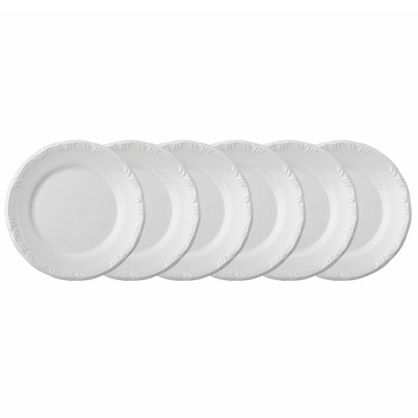 Encontraproduto.com.br - Conjunto com 6 Pratos Rasos Schmidt Pomerode em Porcelana 26 cm - Branco