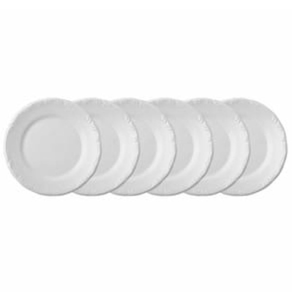 Encontraproduto.com.br - Conjunto com 6 Pratos Rasos Schmidt Pomerode em Porcelana 26 cm - Branco