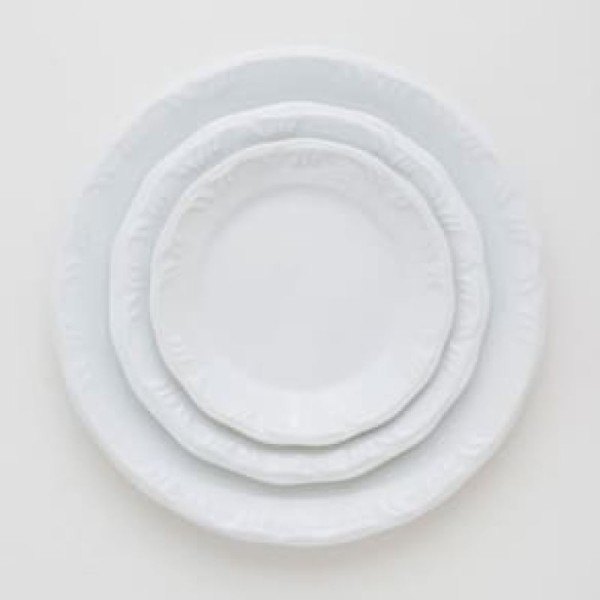 Encontraproduto.com.br - Conjunto com 6 Pratos Rasos Schmidt Pomerode em Porcelana 26 cm - Branco