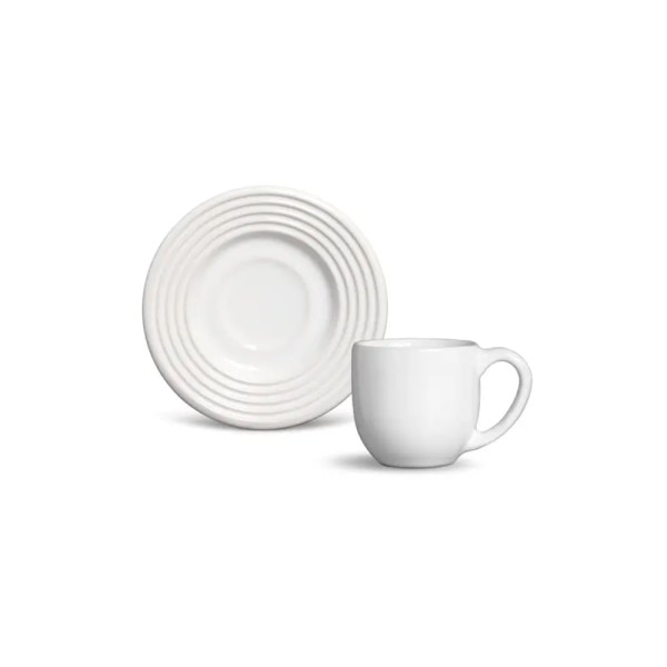 Xícara de café com pires em porcelana Schmidt Arcos 100ml