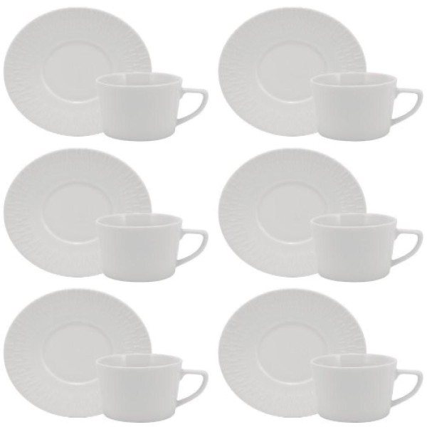 Encontraproduto.com.br - Conjunto De Xícara De Café Com Pires 06 Peças Aspen Schmidt