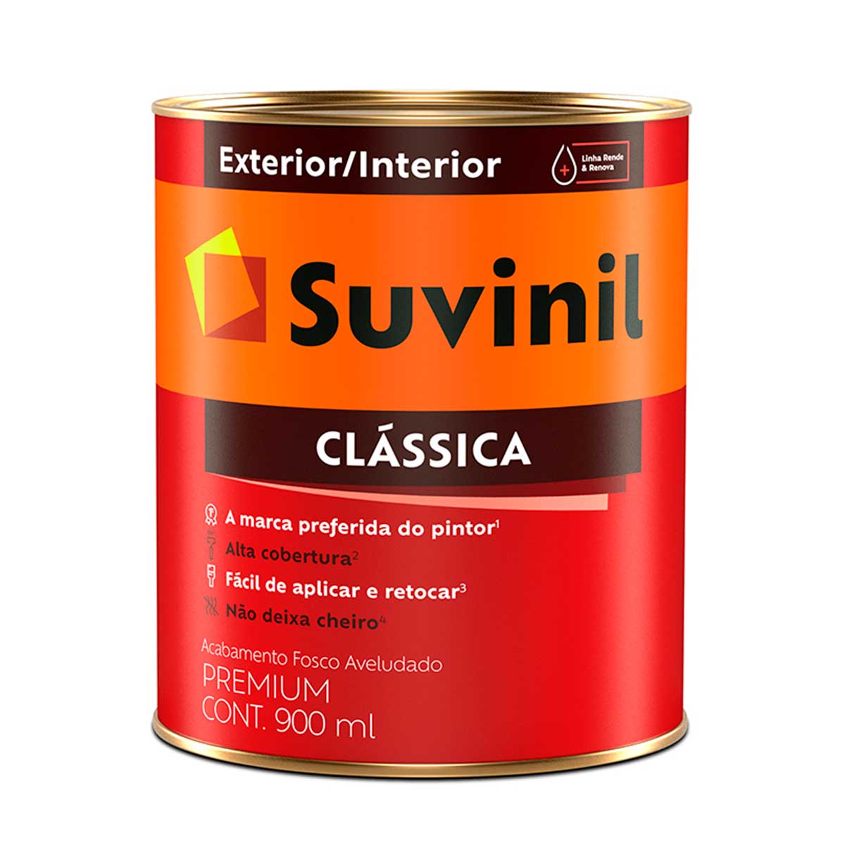 Encontraproduto.com.br - Tinta Clássica Fosco Branco Neve 0.09l Suvinil