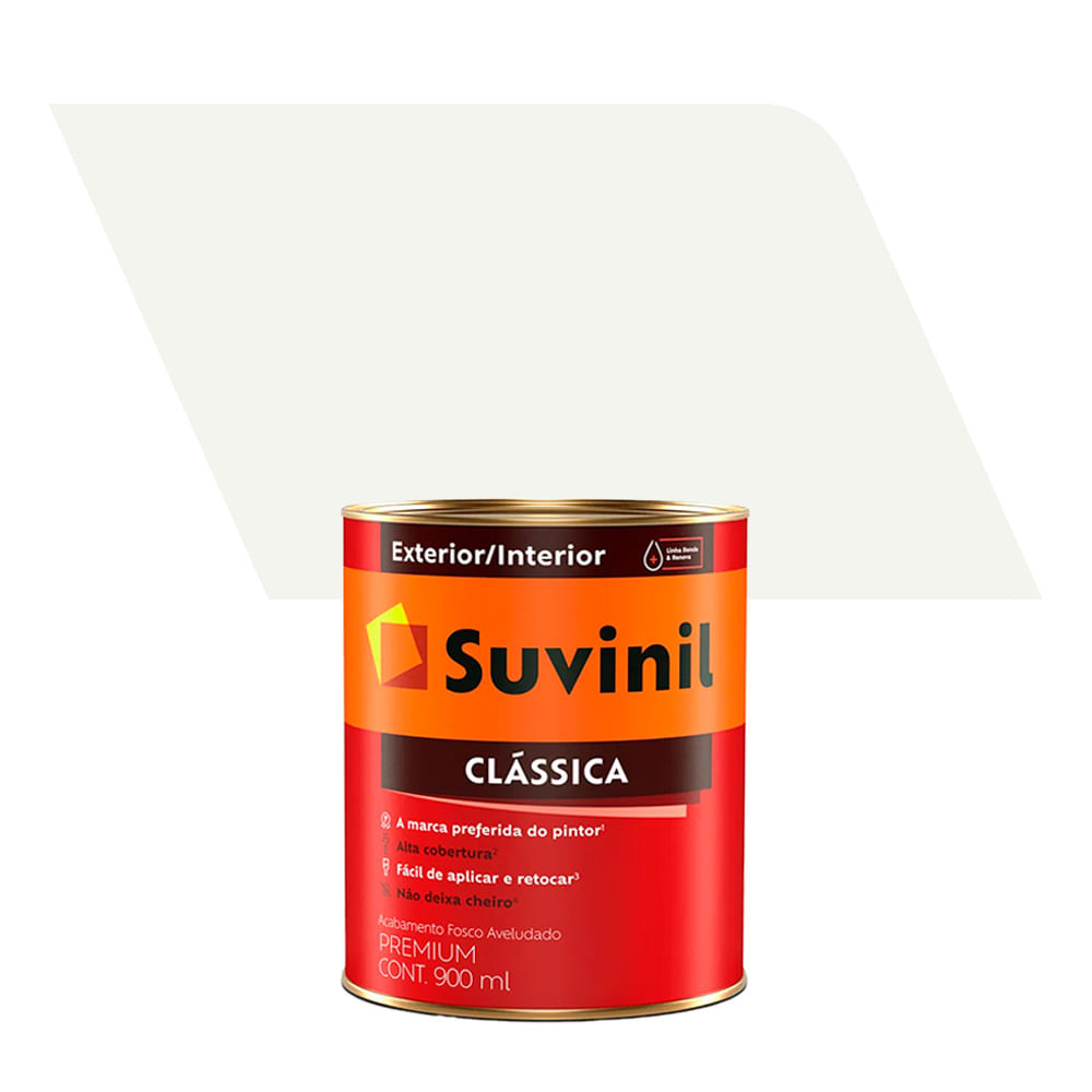 Encontraproduto.com.br - Tinta Clássica Fosco Branco Neve 0.09l Suvinil