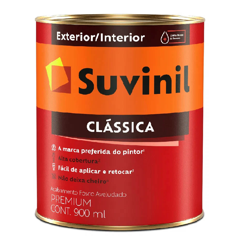 Encontraproduto.com.br - Tinta Clássica Fosco Branco Neve 0.09l Suvinil