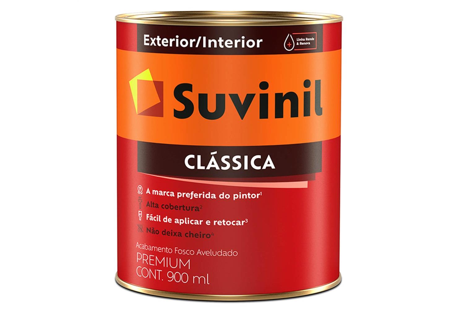 Encontraproduto.com.br - Tinta Clássica Fosco Branco Neve 0.09l Suvinil