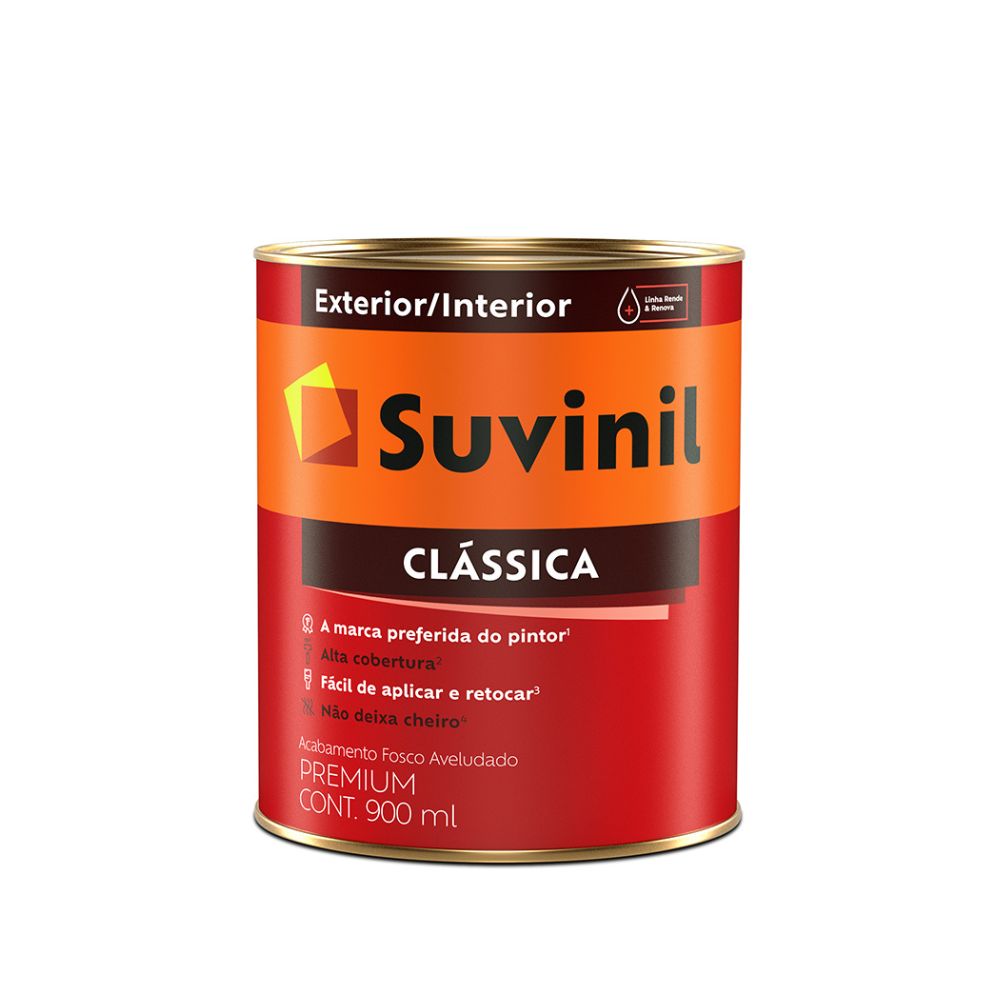 Encontraproduto.com.br - Tinta Clássica Fosco Branco Neve 0.09l Suvinil