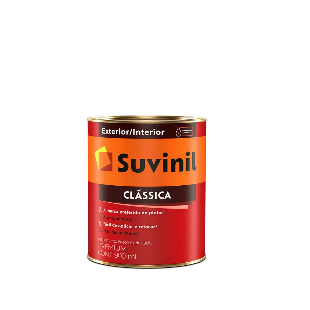 Encontraproduto.com.br - Tinta Clássica Fosco Branco Neve 0.09l Suvinil