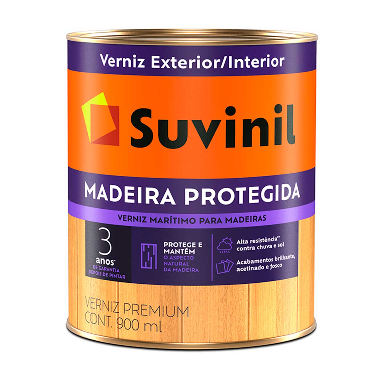 Encontraproduto.com.br - Verniz Dupla Proteção Brilhante Natural  0,9l Suvinil