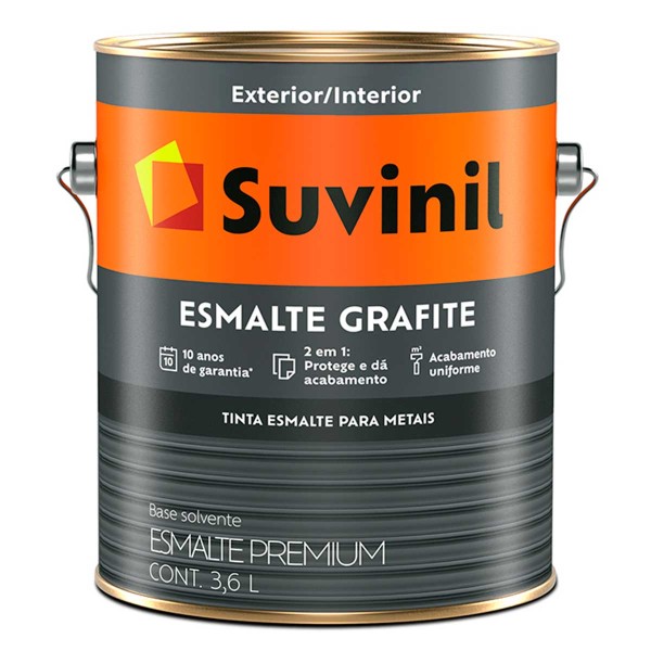 Encontraproduto.com.br - Esmalte Fosco 3,6L Grafite Escuro - Suvinil - 53404110 - Unitário