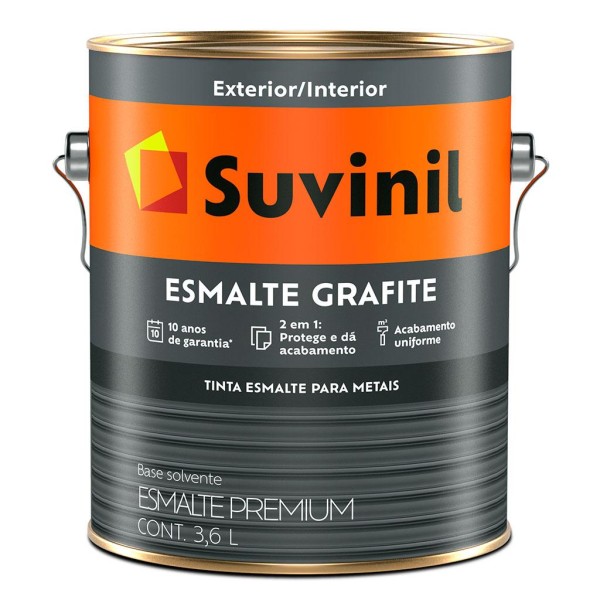 Encontraproduto.com.br - Esmalte Fosco 3,6L Grafite Escuro - Suvinil - 53404110 - Unitário