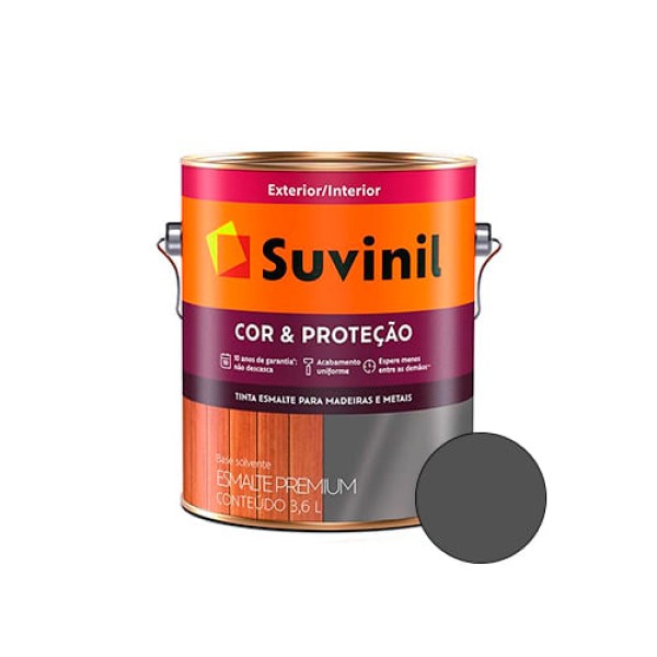 Encontraproduto.com.br - Esmalte Fosco 3,6L Grafite Escuro - Suvinil - 53404110 - Unitário