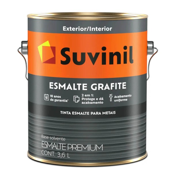 Encontraproduto.com.br - Esmalte Fosco 3,6L Grafite Escuro - Suvinil - 53404110 - Unitário