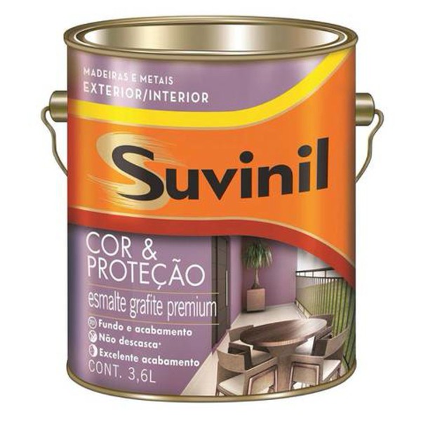 Encontraproduto.com.br - Esmalte Fosco 3,6L Grafite Escuro - Suvinil - 53404110 - Unitário