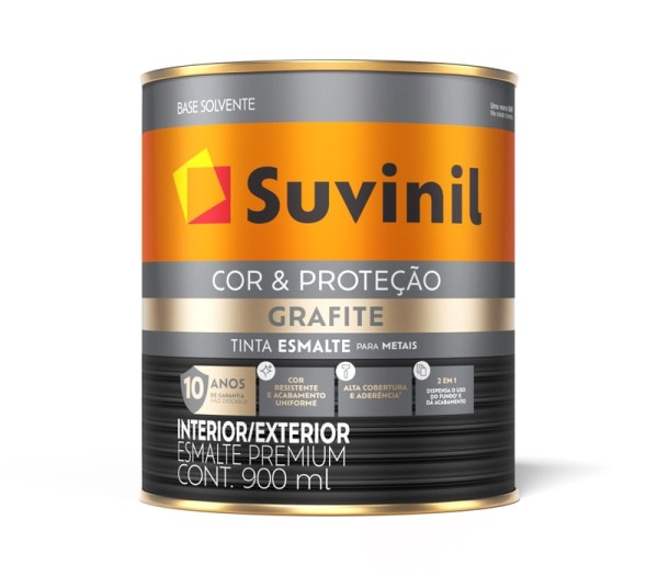 Encontraproduto.com.br - Esmalte Fosco 3,6L Grafite Escuro - Suvinil - 53404110 - Unitário