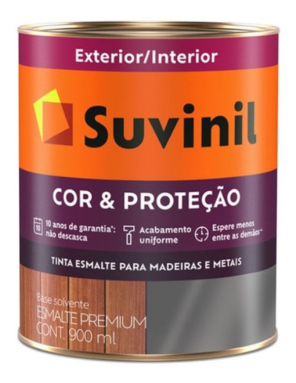 Encontraproduto.com.br - Tinta Esmalte Suvinil Cor e Proteção Brilhante Transp 900ml