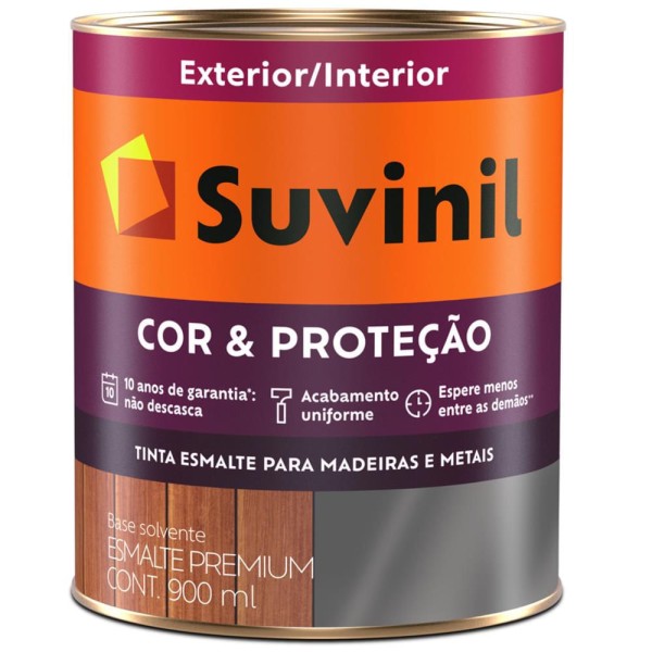 Encontraproduto.com.br - Tinta Esmalte Suvinil Cor e Proteção Brilhante Transp 900ml
