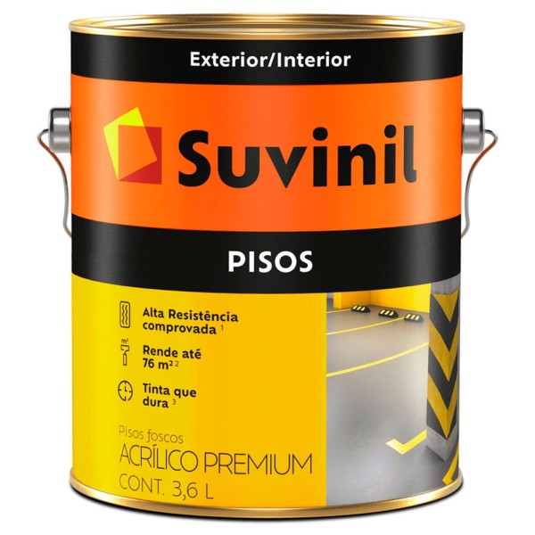 Encontraproduto.com.br - Tinta Acrílico para Pisos Concreto 3.6L - Suvinil - 53419162 - Unitário