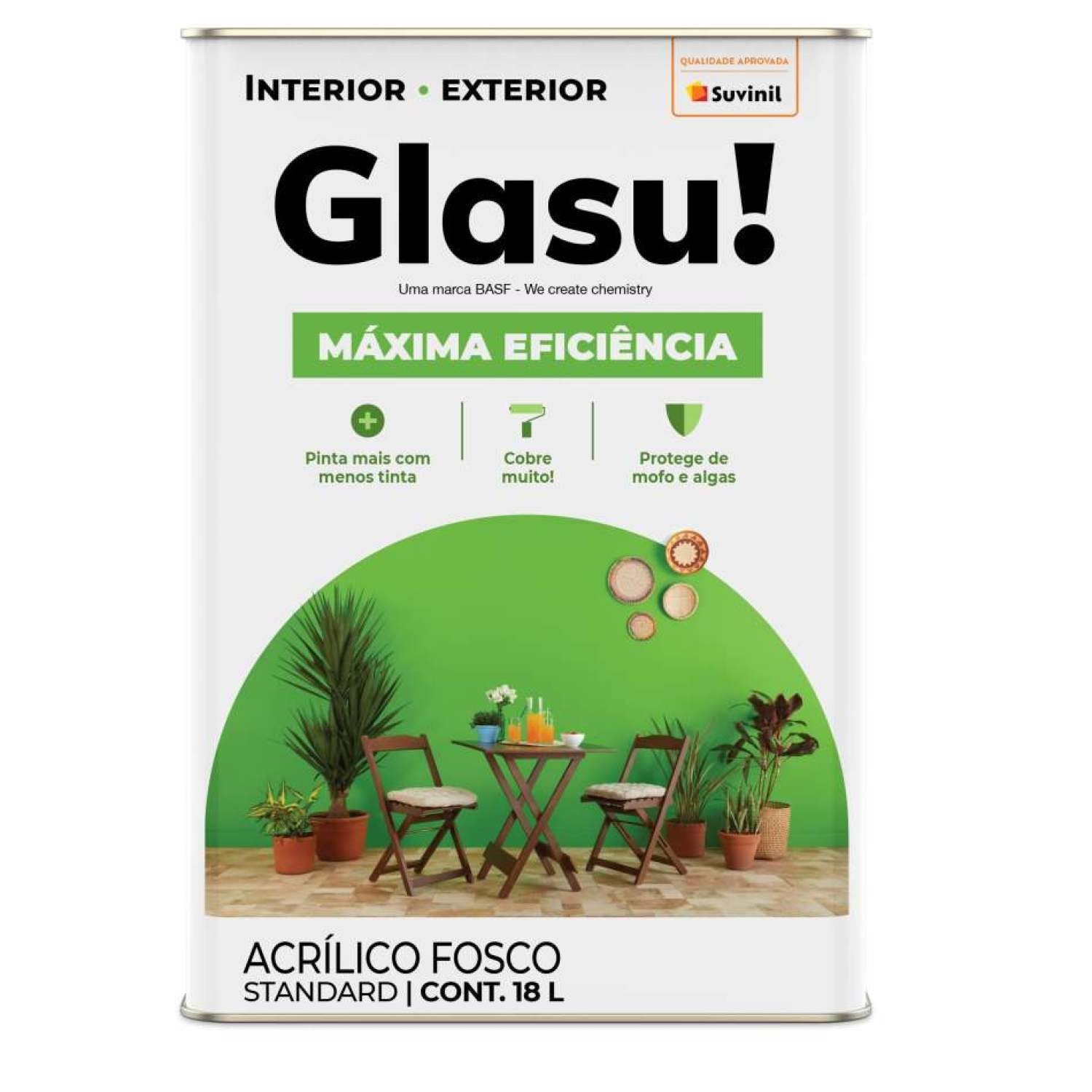 Tinta Acrílica Suvinil Glasurit Maxima Fosco Areia 18L