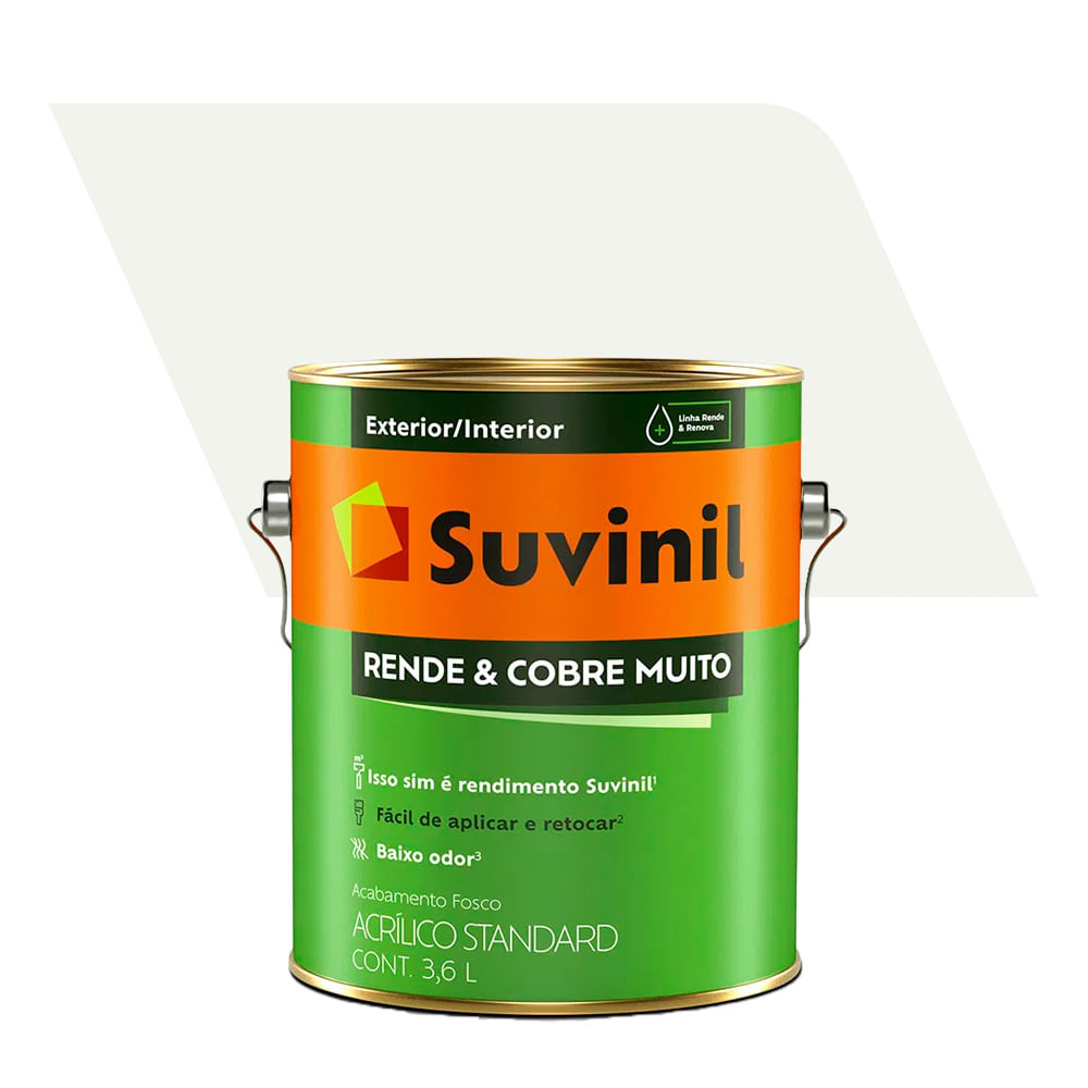 Encontraproduto.com.br - Tinta Rende e Cobre Muito Branco Fosco 3.6L Suvinil