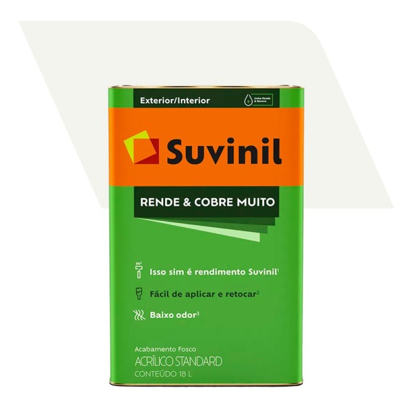 Encontraproduto.com.br - Tinta Suvinil Acrílica Fosco Rende Cobre Muito 18lt Branco