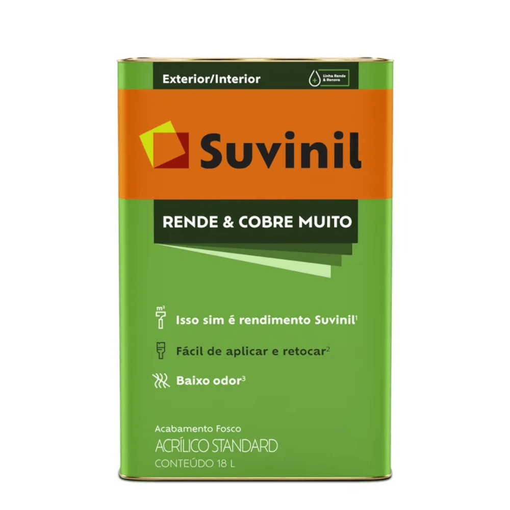 Encontraproduto.com.br - Tinta Acrílica Rende & Cobre Muito Amarelo Canário 18,00L