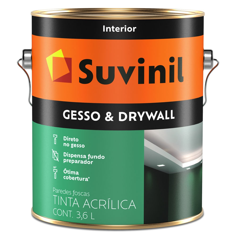 Tinta Suvinil Direto Para Gesso/drywall Fosco 3,6lt
