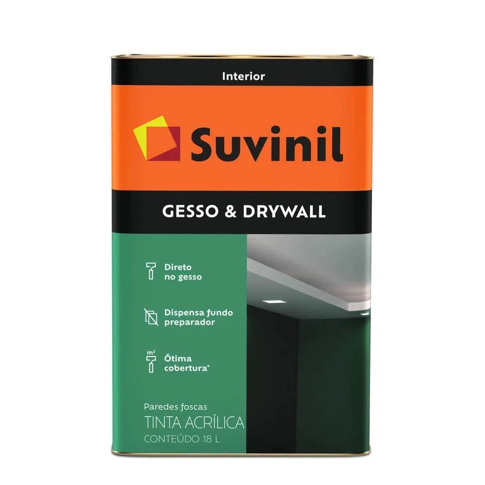 Encontraproduto.com.br - Tinta Suvinil Direto Para Gesso/drywall Fosco 18lt