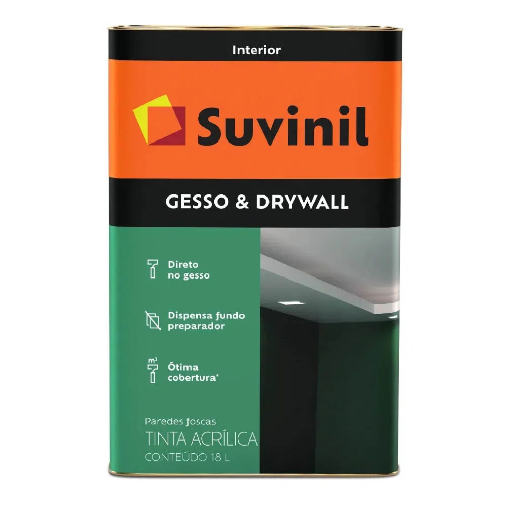 Encontraproduto.com.br - Tinta Suvinil Direto Para Gesso/drywall Fosco 18lt