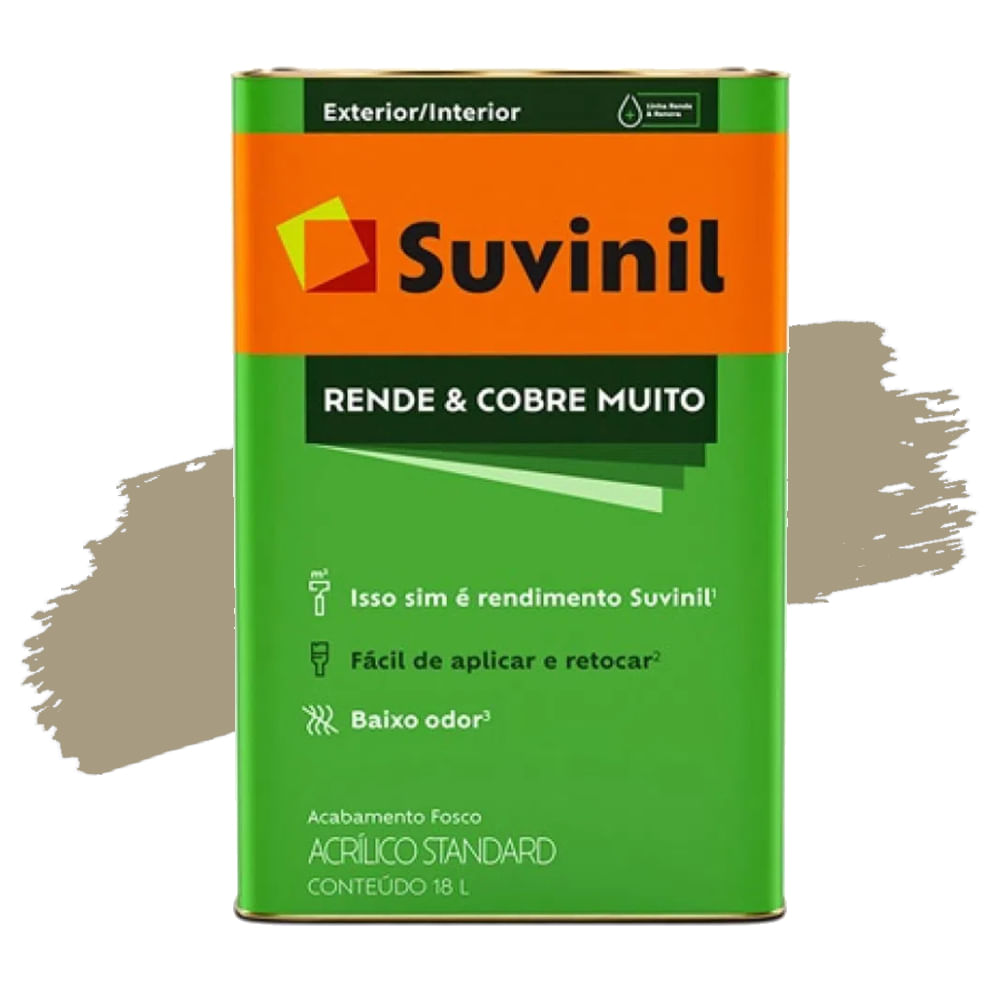 Encontraproduto.com.br - Tinta Acrílica Standard Rende e Cobre Muito Fosco 18l - Suvinil